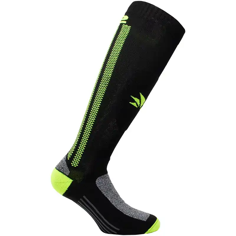 Calze SIX2 MOT2 nero giallo fluo-S Must-Have