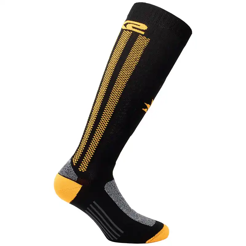 Calze SIX2 MOT2 nero arancio fluo-S Economico