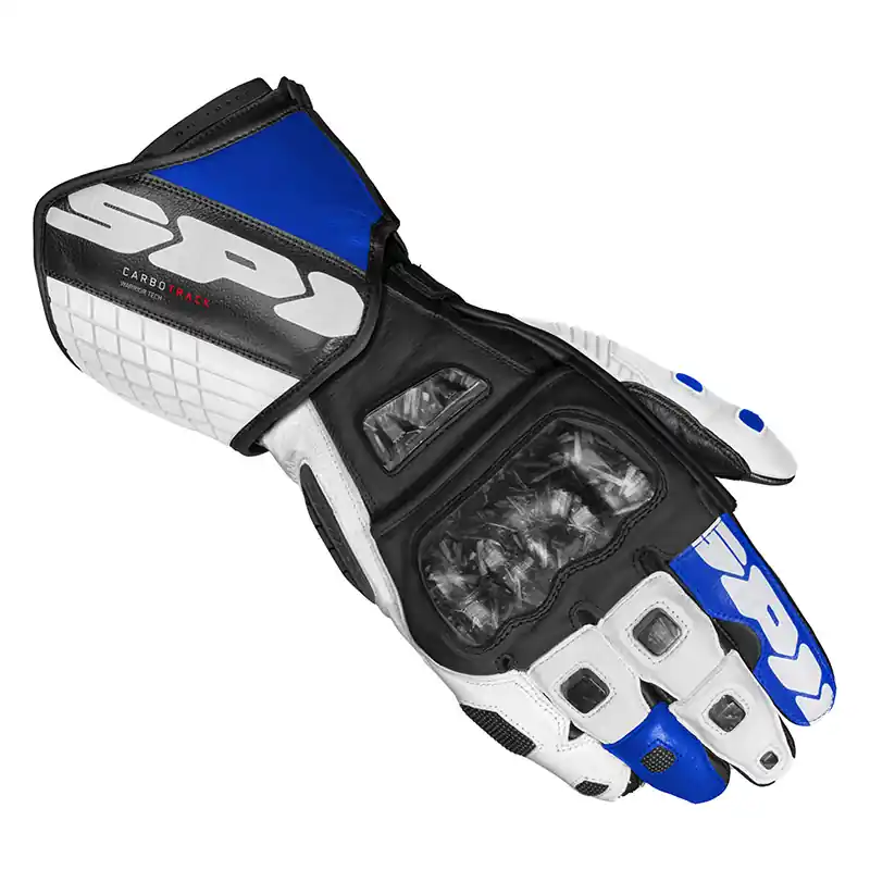 Guanti Spidi Carbo Track Evo 2 nero blu- Ultima Occasione