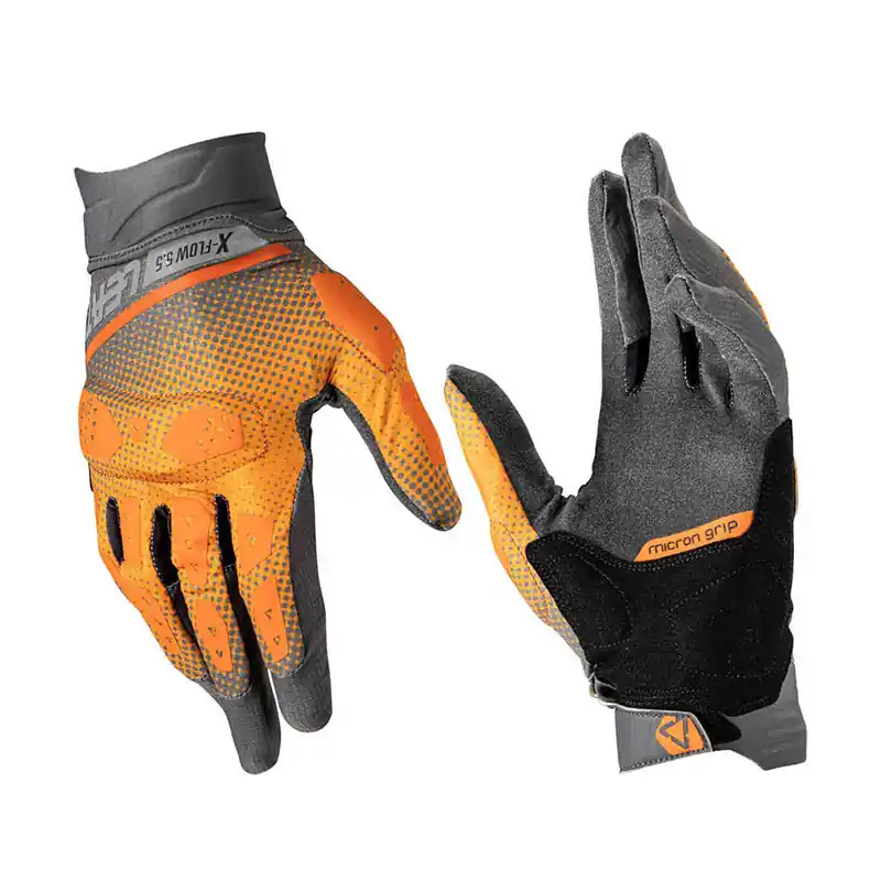 Guanti Leatt ADV X-Flow 5.5 Short arancio- Spedito Oggi