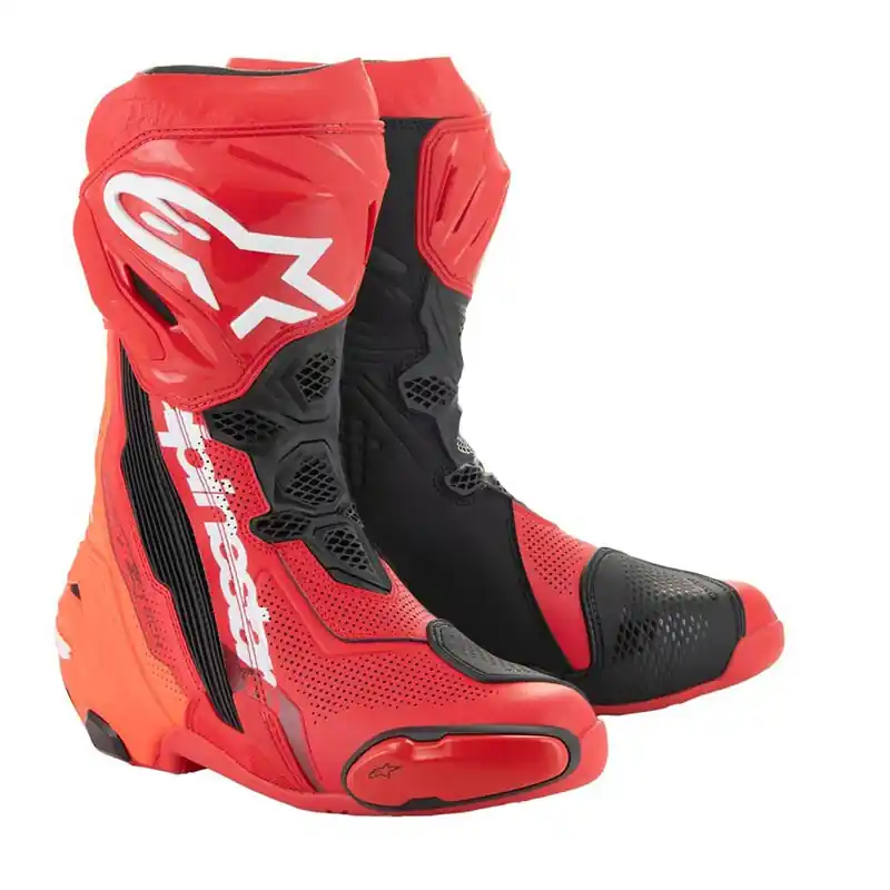 Nuova Collezione Stivali Alpinestars Supertech R Vented rosso fluo-