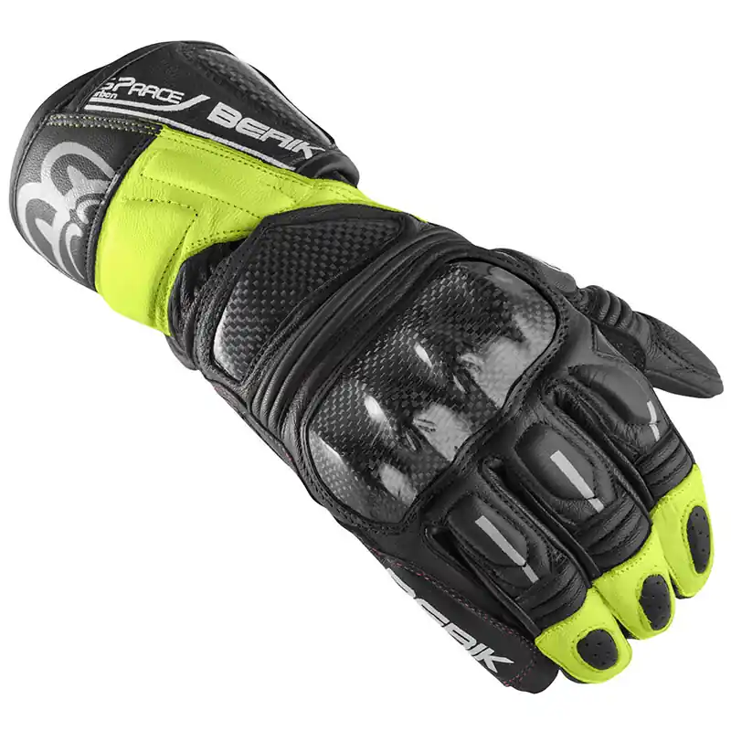 Promozione Guanti Pelle Berik Pista 2.0 nero giallo-