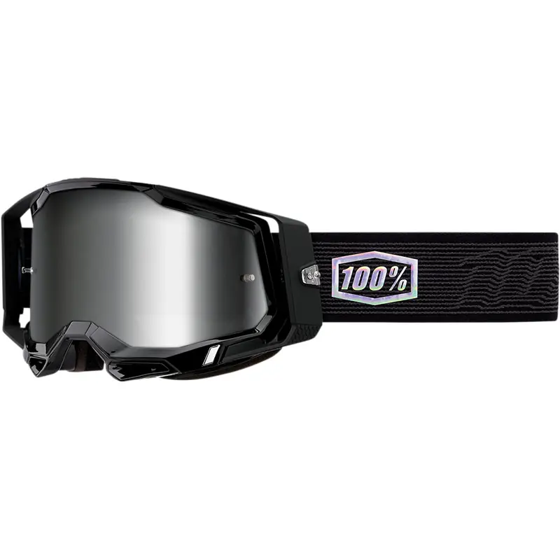100% Racecraft 2 Topo nero argento specchiato- Professionale