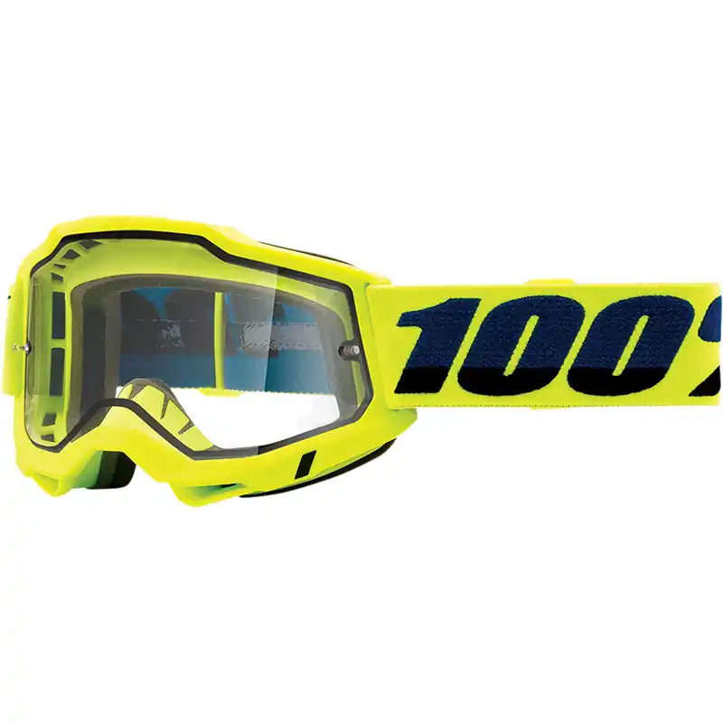 Maschera 100% Accuri 2 Enduro Fluo Yellow lente chiara- Offerta Speciale