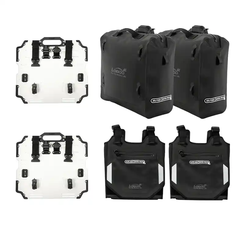 Coppia Borse Laterali Loboo Alps 23/30L nero- Acquista Ora