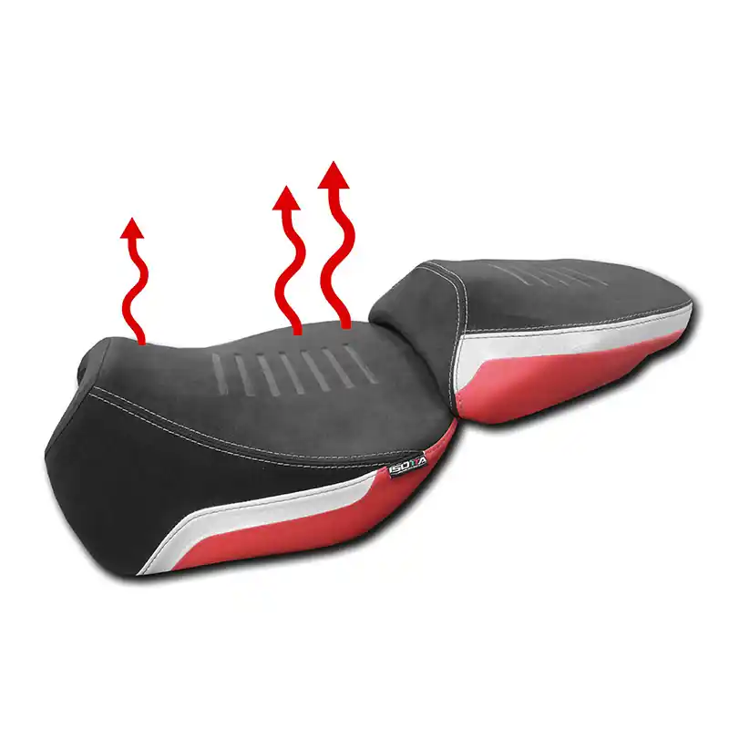 Sella Riscaldata Isotta Multistrada V4 rosso- Vendita Finale