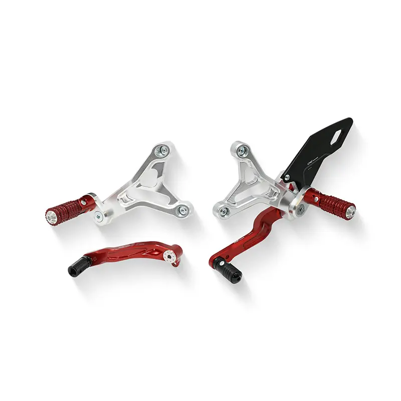 Ultime Pezzi Kit Pedane Cnc Racing Mv Agusta argento rosso-