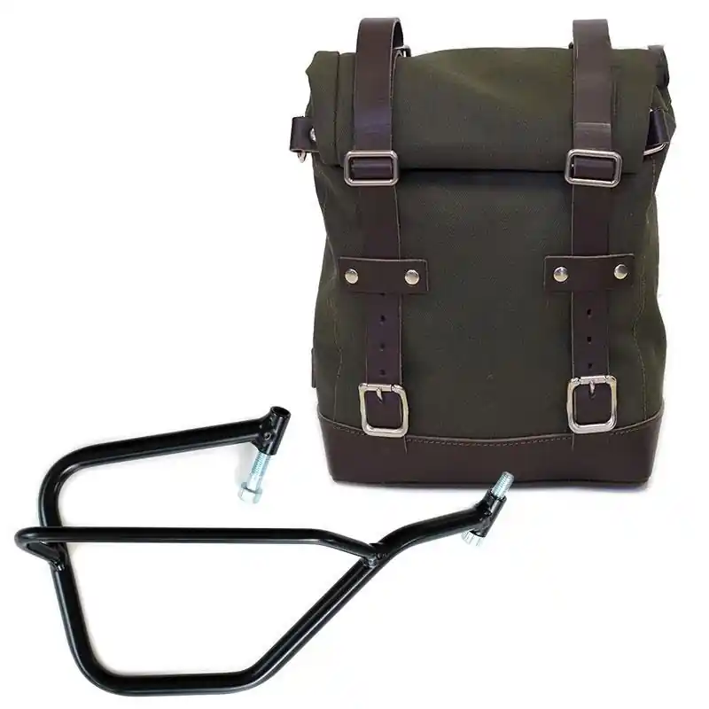 Pagamento Sicuro Borsa Canvas+Telaio DX Unit Garage verde marrone-