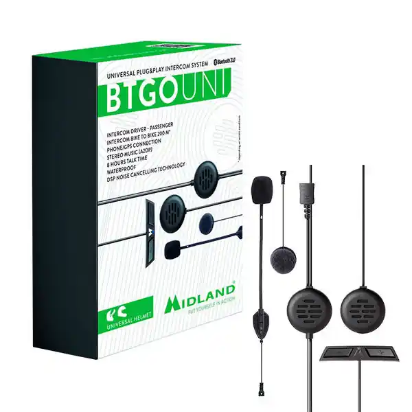 Midland Bt Go Universal - Interfono Plug & Play- Super Prezzo