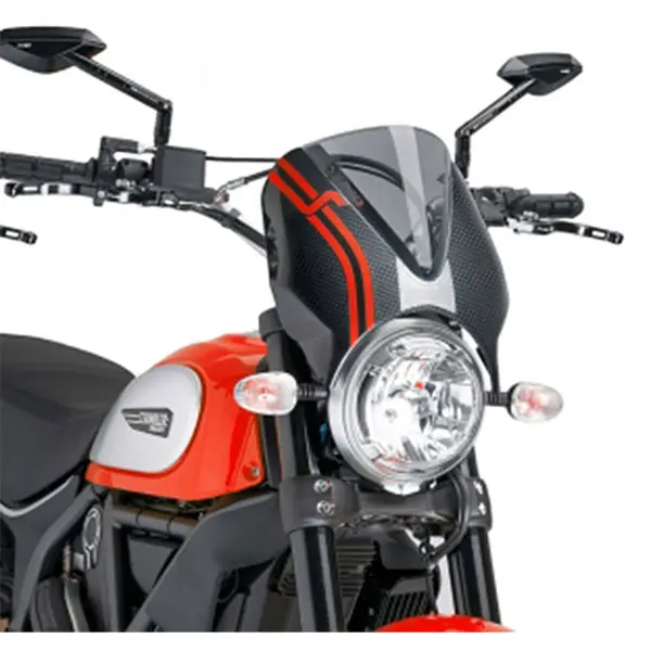 PUIG CUPOLINO NAKED DUCATI SCRAMBLER 15 fumè chiaro / carbonio- Di Tendenza