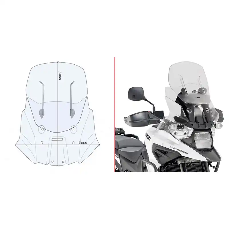 Professionale Cupolino Givi AF3117 trasparente airflow-