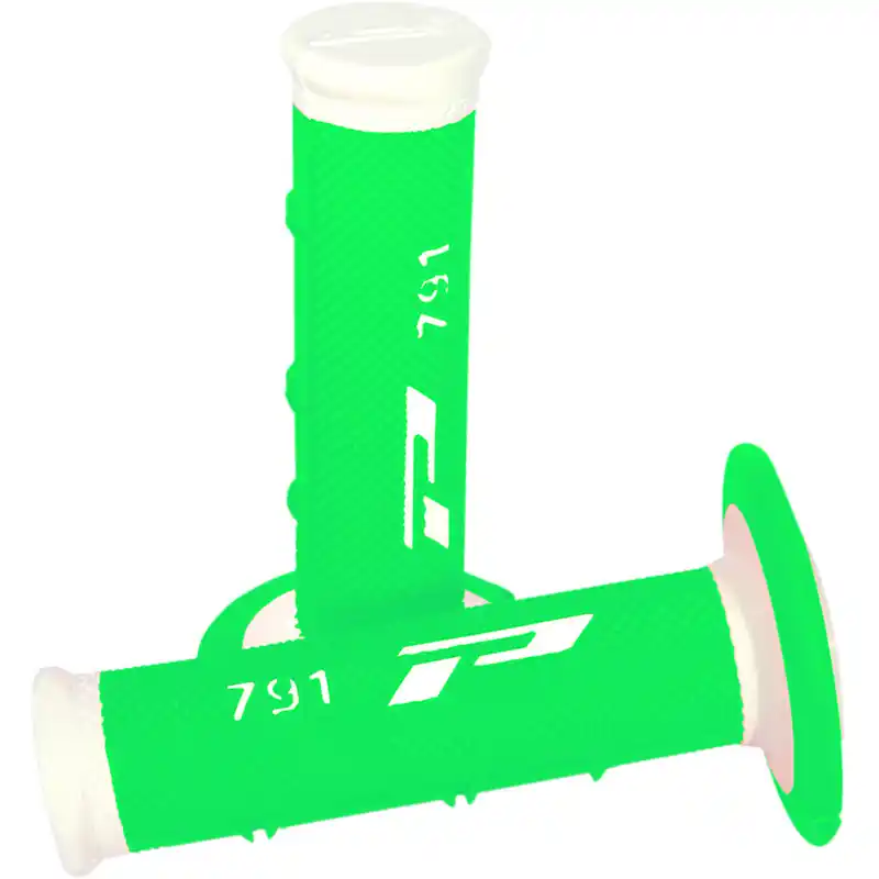 Manopole Progrip 791 DD Closed End bianco verde fluo- Soddisfatti O Rimborsati