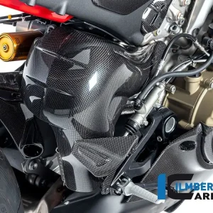COVER PROTEZIONE SCARICO CARBONIO LUCIDO ILMBERGER DUCATI PANIGALE V4 / S / R 2022-2024 EURO 5- Prezzo Ridotto