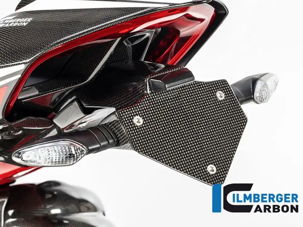 PORTATARGA CORTO LUCIDO CARBONIO ILMBERGER DUCATI PANIGALE V4 R 2019-2024- Popolare
