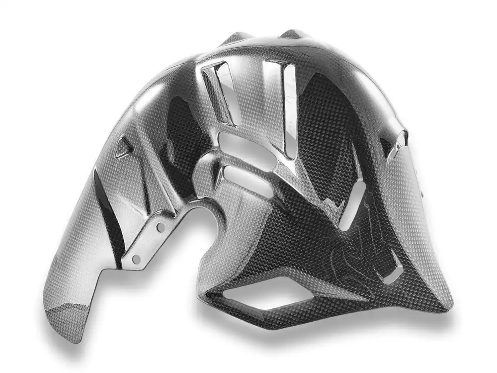 Non Perdere COPERCHIO SCARICO CARBONIO LUCIDO AIR DBK DUCATI PANIGALE V4 / S / R 2025-2026-