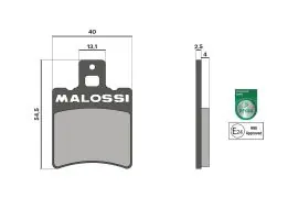 Più Venduto Pastiglie freno Malossi Brake Pads omologate - Aprilia - MBK - YAMAHA 50cc -6215008BB