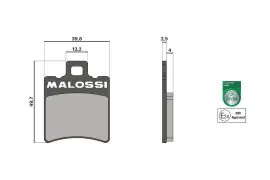 PASTIGLIE FRENO Malossi BRAKE PADS OMOLOGATE - Malossi 6215007BB Pagamento Sicuro