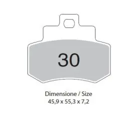 Non Perdere COPPIA PASTIGLIE FRENO TROFEO ORGANIC 45,9x55,3x7,2 - 43003000