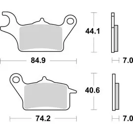 PASTIGLIA FRENO SBS 236HF per HONDA 110 Vision - 2017/2021 - 6562360 Promozione Esclusiva