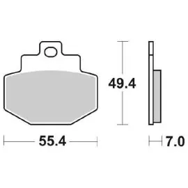 6561660 - PASTIGLIE FRENO SBS 166 HF (ORGANICA) Ultime Pezzi