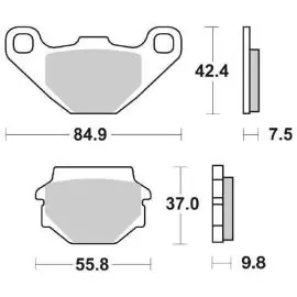 Miglior Prezzo 6561350 - PASTIGLIE FRENO SBS 135 HF (ORGANICA)