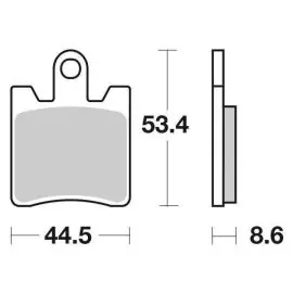 Nuova Collezione 6561460 - SET 4 PASTIGLIE FRENO SBS 146 HF (ORGANICA)