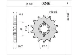 Compra Adesso Pignone OgniBene Passo 530 Z 16 Denti - 36.0246.016