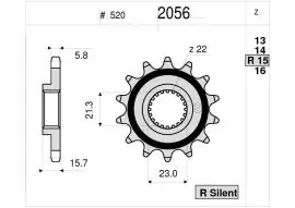 Economico Pignone OgniBene Passo 520 Z 16 Denti - 36.2056.016