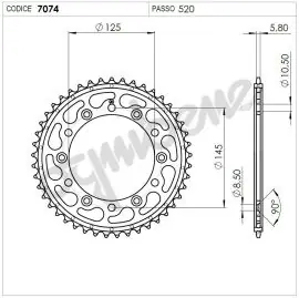 Corona Trasmissione in Acciaio OgniBene Passo 520 Z 40 Denti - 367074044 Compra Adesso
