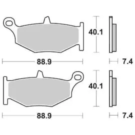 6568330 - PASTIGLIE FRENO SBS 833 HF (ORGANICA) Prezzo Di Fabbrica