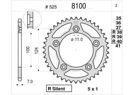 Prezzo Di Fabbrica Corona Trasmissione in Acciaio OgniBene Passo 525 Z 39 Denti - 36.8100.039