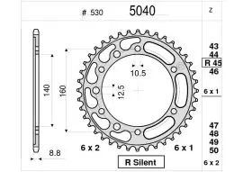 Sconto CORONA ACCIAIO # 530 Z 47 PROF.KAWASAKI - 365040047