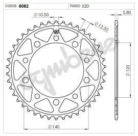 Promo Stagionale Corona Trasmissione in Lega OgniBene Passo 520 Z 42 Denti - 36.8082.342