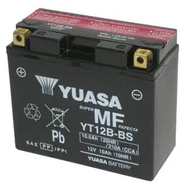 BATTERIA YUASA YT12B-BS 12V-10AH (SIGILLATA CON ACIDO A CORREDO) Compra Oggi Stesso