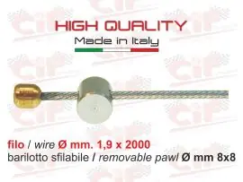 CAVO INTERNO FRIZIONE E FRENO ANTERIORE-BARILOTTO SFILABILE - CIF - 8761 Saldi