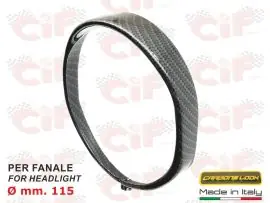 GHIERA FANALE IN ACCIAIO INOX "CARBONE LOOK" X FANALE ANT. - CIF - 7341-CARB Ultimissimo Modello