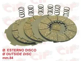 SERIE DISCHI FRIZIONE COMPLETA VESPA 125 - CIF - 4017 Compra Adesso