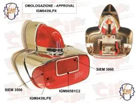 Nuova Collezione FANALE POSTERIORE ORIGINALE SIEM COMPLETO DI GUARNIZIONE - CIF - 1778-OR