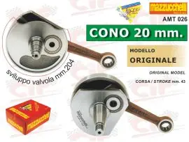 ALBERO MOTORE TIPO ORIGINALE - CONO 20 mm. - CORSA mm.43 - VESPA - APE - CIF - 5163 Prezzo Di Fabbrica