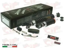 KIT " SPORT TUNING NERO" - AMMORTIZZATORE ANTERIORE+POSTERIORE VESPA 50/90/125 PRIMAVERA - CIF - 10704-KT Ultimissimo Modello