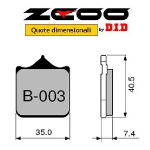 Promozione Pastiglie Freno ZCOO 45B00300 mescola EX (modulabile) per APRILIA 1 coppia per 1 disco
