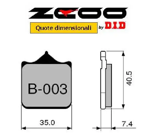 Promozione Pastiglie Freno ZCOO 45B00300 mescola EX (modulabile) per APRILIA 1 coppia per 1 disco