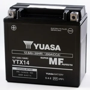 Scelto Dai Clienti YUASA Batteria YTX14-BS, 12A CCA 200A, misure 150x87x145mm per BMW