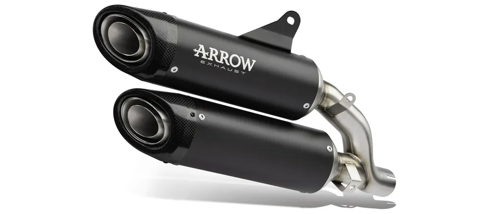 ARROW Terminali Round-Sil titanio omologati versione alta (Dx+Sx) per Ducati MONSTER 600 1994-2000 Super Prezzo