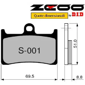 Offerta Pastiglie Freno ZCOO 45S00101 mescola EX-C (più pronta) per TRIUMPH 1 coppia per 1 disco