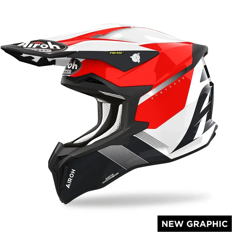 Più Venduto AIROH STRYCKER Casco Moto Cross enduro grafica BLAZER