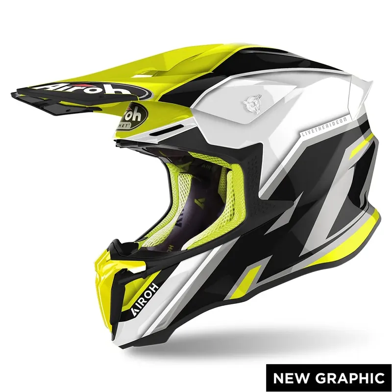 AIROH TWIST 2.0 Casco Cross Moto enduro grafica SHAKEN Prezzo Conveniente