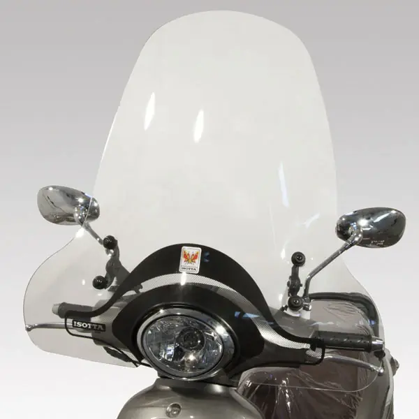 ISOTTA parabrezza media protezione per KYMCO PEOPLE 50-125-150 CON SERIGRAFIA ANTI REFRAZIONE SOLARE Subito Disponibile