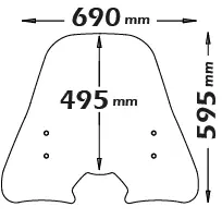 ISOTTA Parabrezza media protezione per Yamaha D'elight 125 2017-2020 Soddisfatti O Rimborsati
