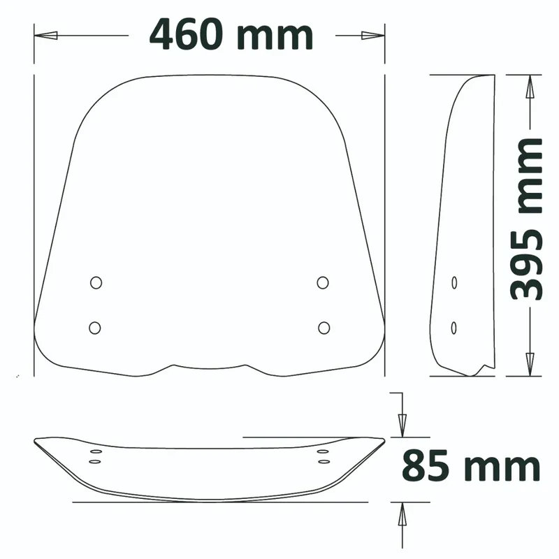 Ultimissimo Modello ISOTTA Kit: parabrezza bassa protezione trasparente e coppia di paramani fumé chiaro
